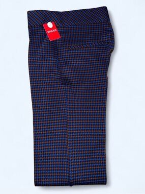 SPANX women’s  Houndstooth Stretch Pants - Blue & Brown